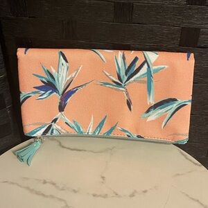 RACHEL PALLY Limited Edition Reversible Fold Over Clutch in Paradise Pink Palm